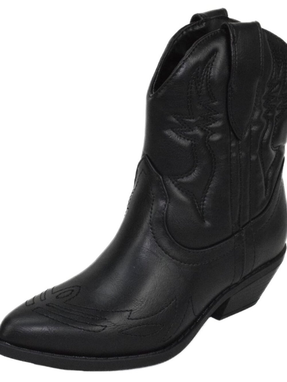 Women Cowgirl Cowboy Western Stitched Ankle Boots Pointed Toe Short Booties